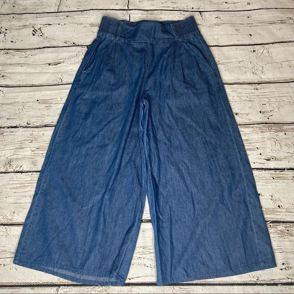 NWT RD Style Wide Leg Chambray Pants Size XS - Picture 8 of 10